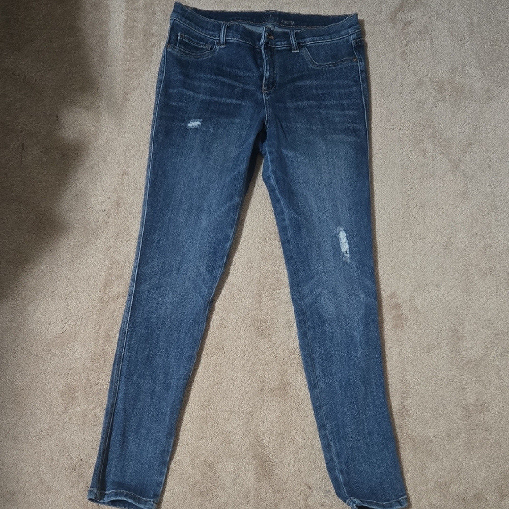 Soho Deep Blue Distressed Skinny Jeans